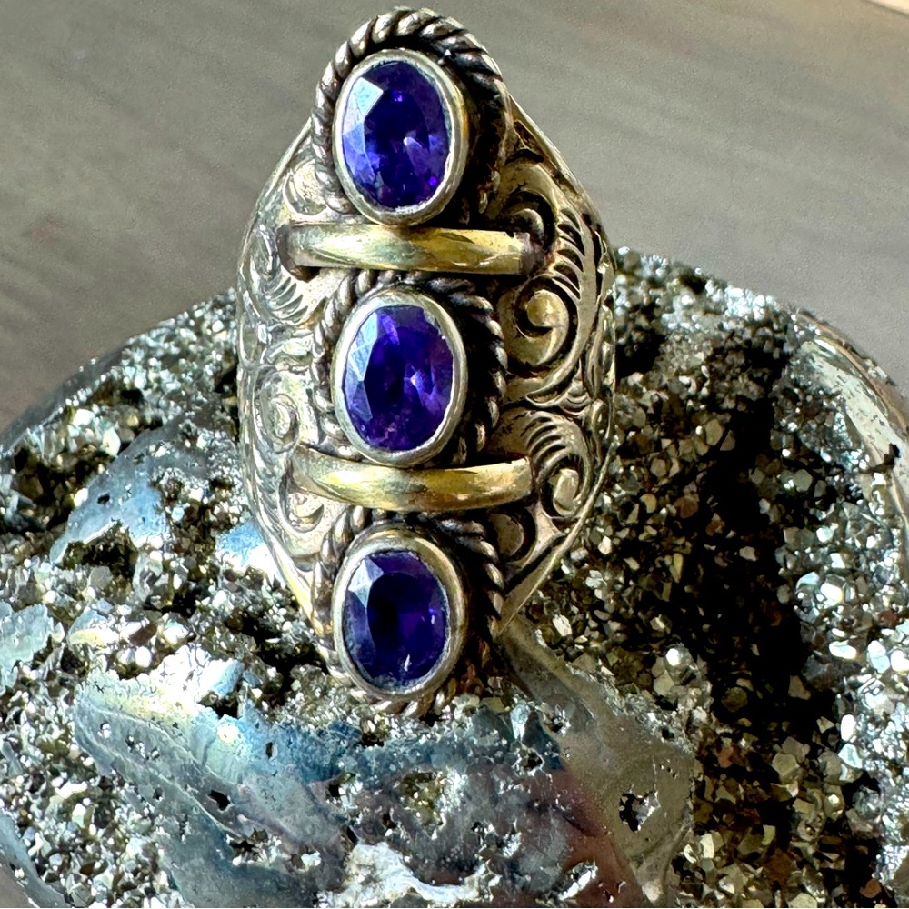 Gorgeous Adjustable Amethyst Ring